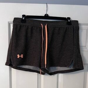 Under Armour Women's Charcoal Shorts with Coral Detail
